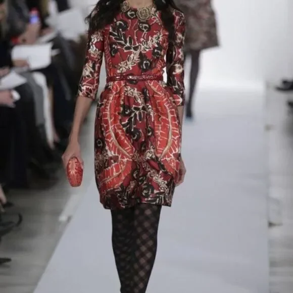 nwot oscar de la renta belted dress SIZE 12